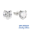 Sterling Silver CZ Heart Studs - Seol Gold