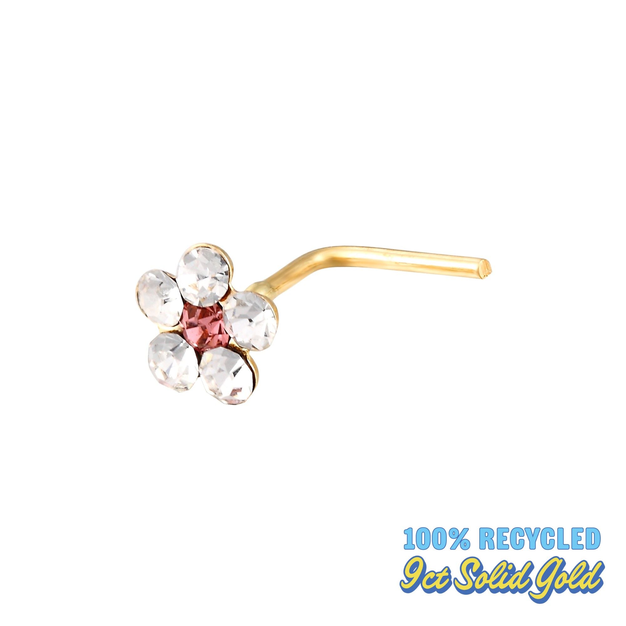 9ct gold nose stud - seolgold