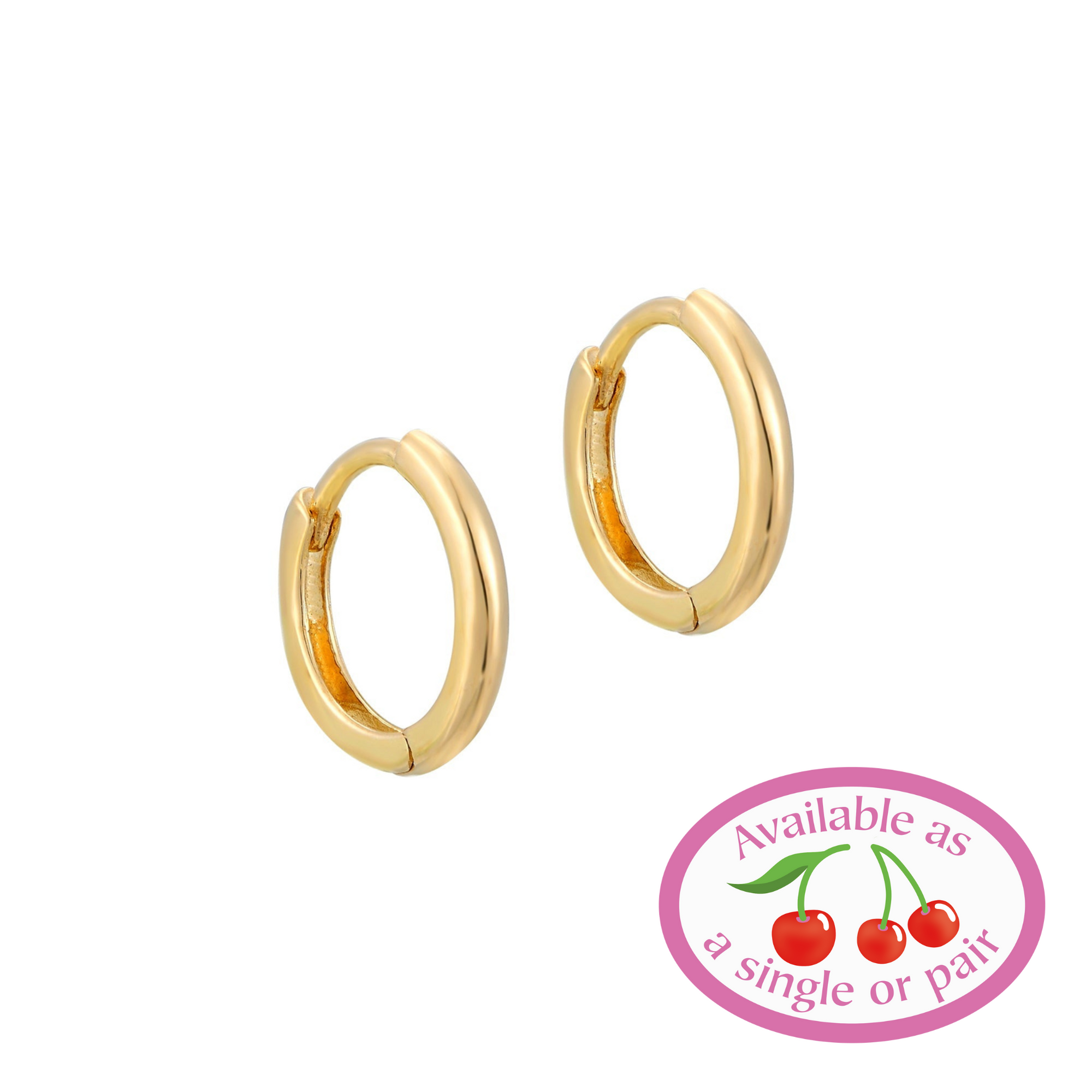 18ct Gold Plated Tiny Huggie Earrings