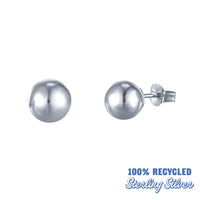 sterling silver ball stud- ball stud earrings - silver ball studs- seol gold