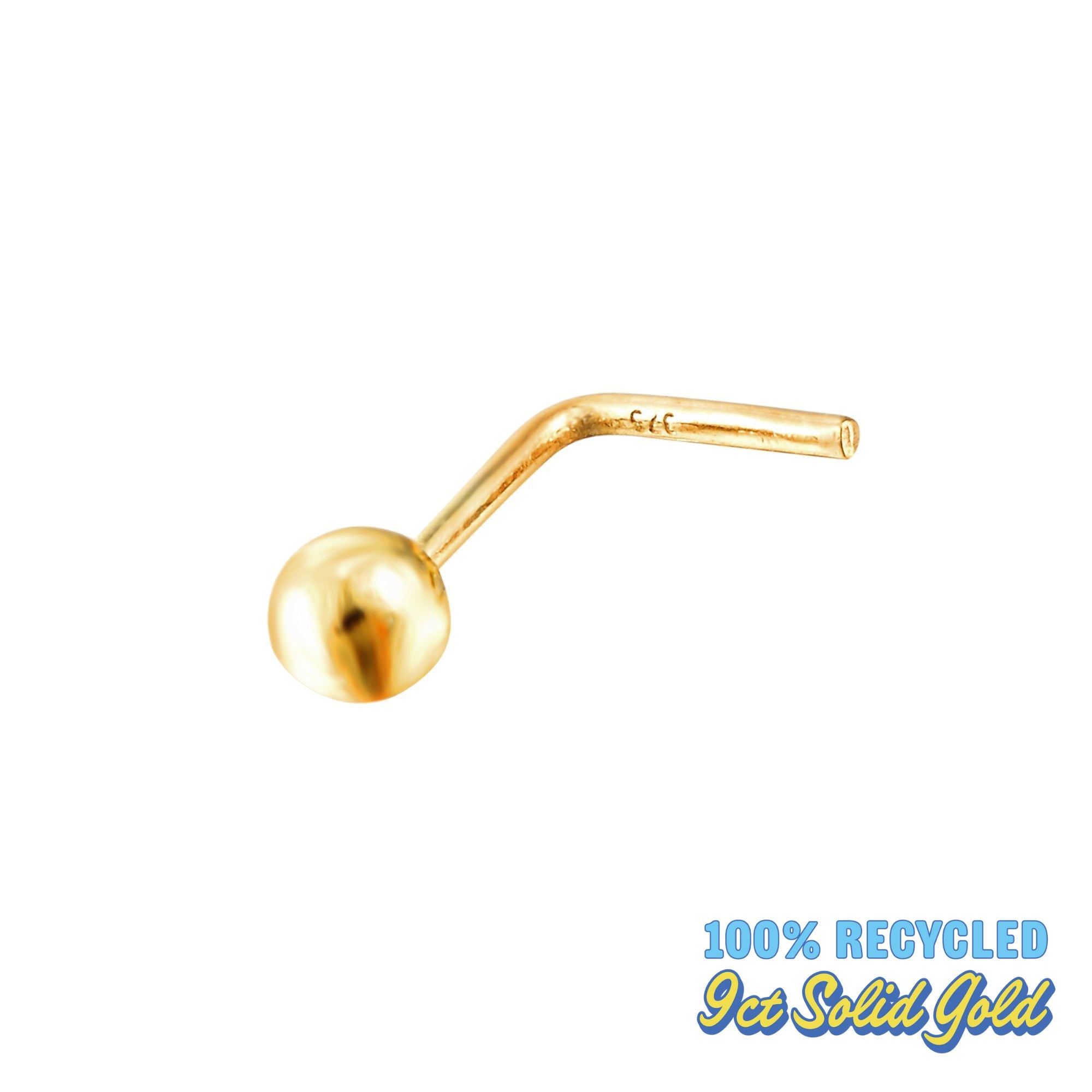 9ct gold nose stud - seolgold