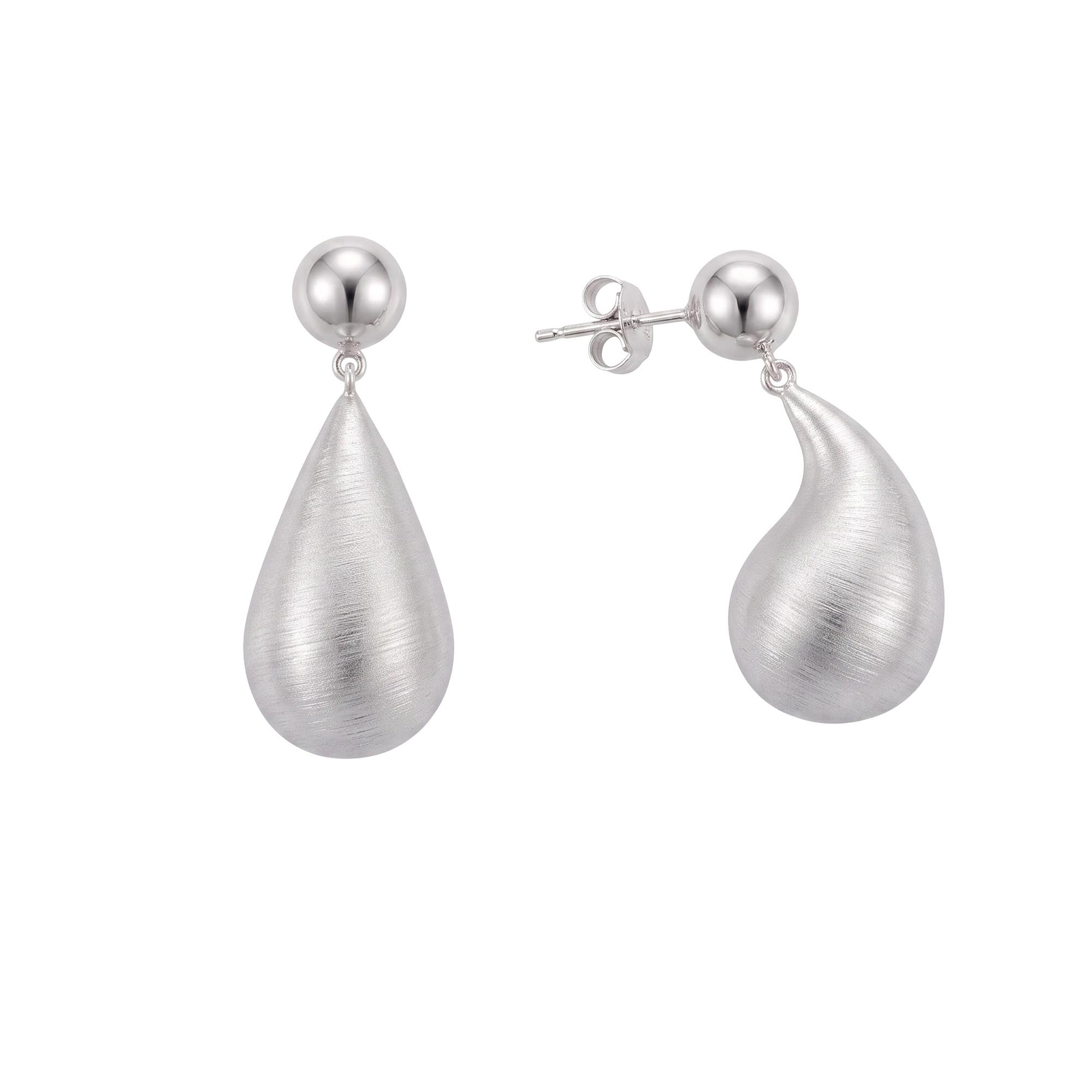 Oversized Teardrop Ball Stud Earrings