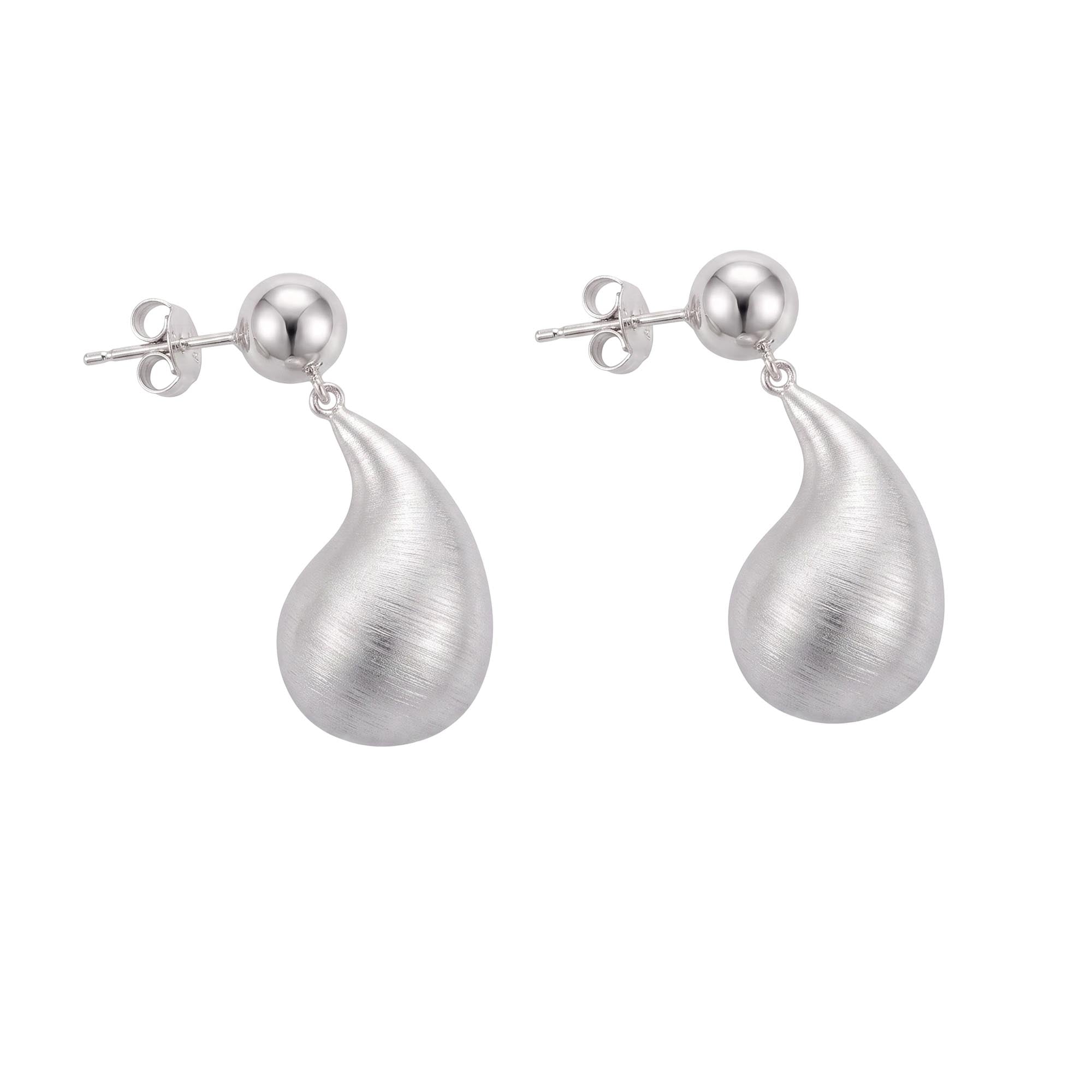 Oversized Teardrop Ball Stud Earrings