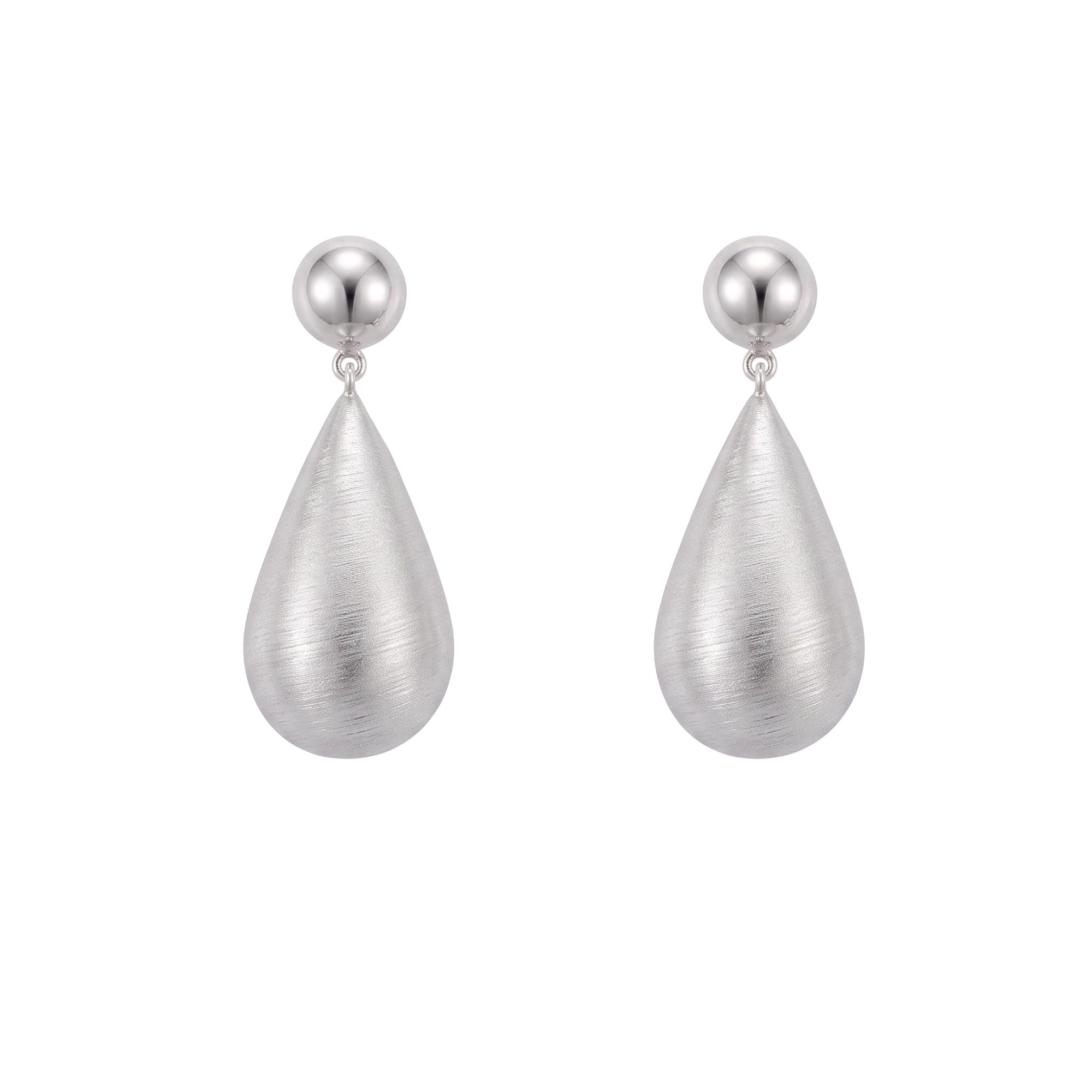 Oversized Teardrop Ball Stud Earrings