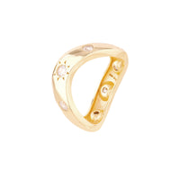 gold wave band ring - seolgold