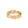 18ct Gold Vermeil Multi Shape Bezel Set Eternity Band Ring - Seol Gold