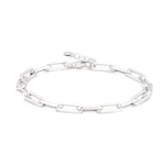 Sterling Silver Cable Chain Thick Bracelet