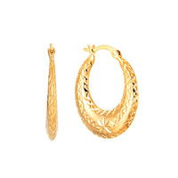18ct Gold Vermeil engraved hoop - seol gold