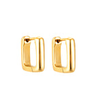 18ct Gold Vermeil Tiny Rectangle Hoops