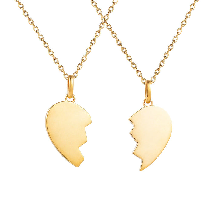 best friend necklace set - seol gold - seol + gold