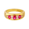 Gold Ruby Pink CZ Ring - seolgold