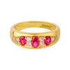 Gold Ruby Pink CZ Ring - seolgold
