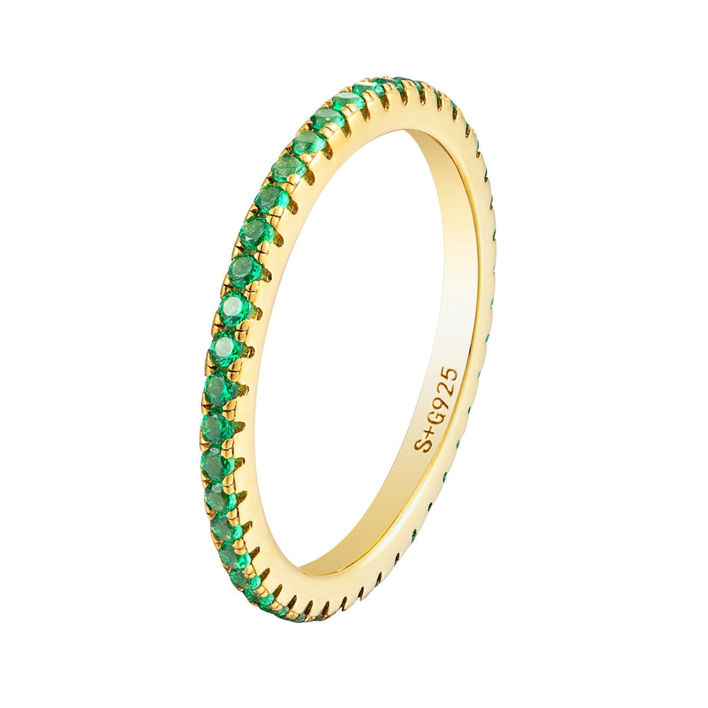 emerald gold stacking ring - seolgold