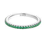 Sterling Silver Emerald Eternity Ring