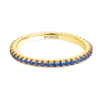 18ct Gold Vermeil Sapphire Eternity Ring