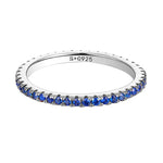 Sterling Silver Sapphire Eternity Ring