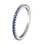 silver sapphire stacking ring - seolgold