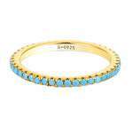 18ct Gold Vermeil Turquoise Eternity Ring