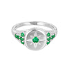 Seol Gold - Emerald star set signet ring