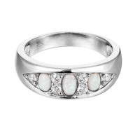 opal cz ring - seol gold