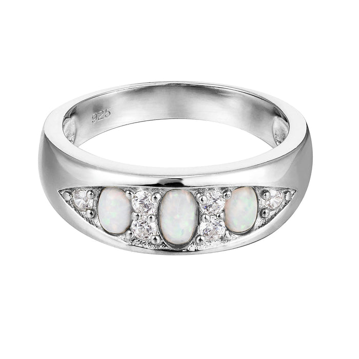 opal cz ring - seol gold