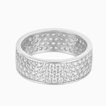 Sterling Silver Thick Pave Ring