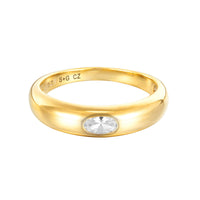 cz domed ring - seol gold