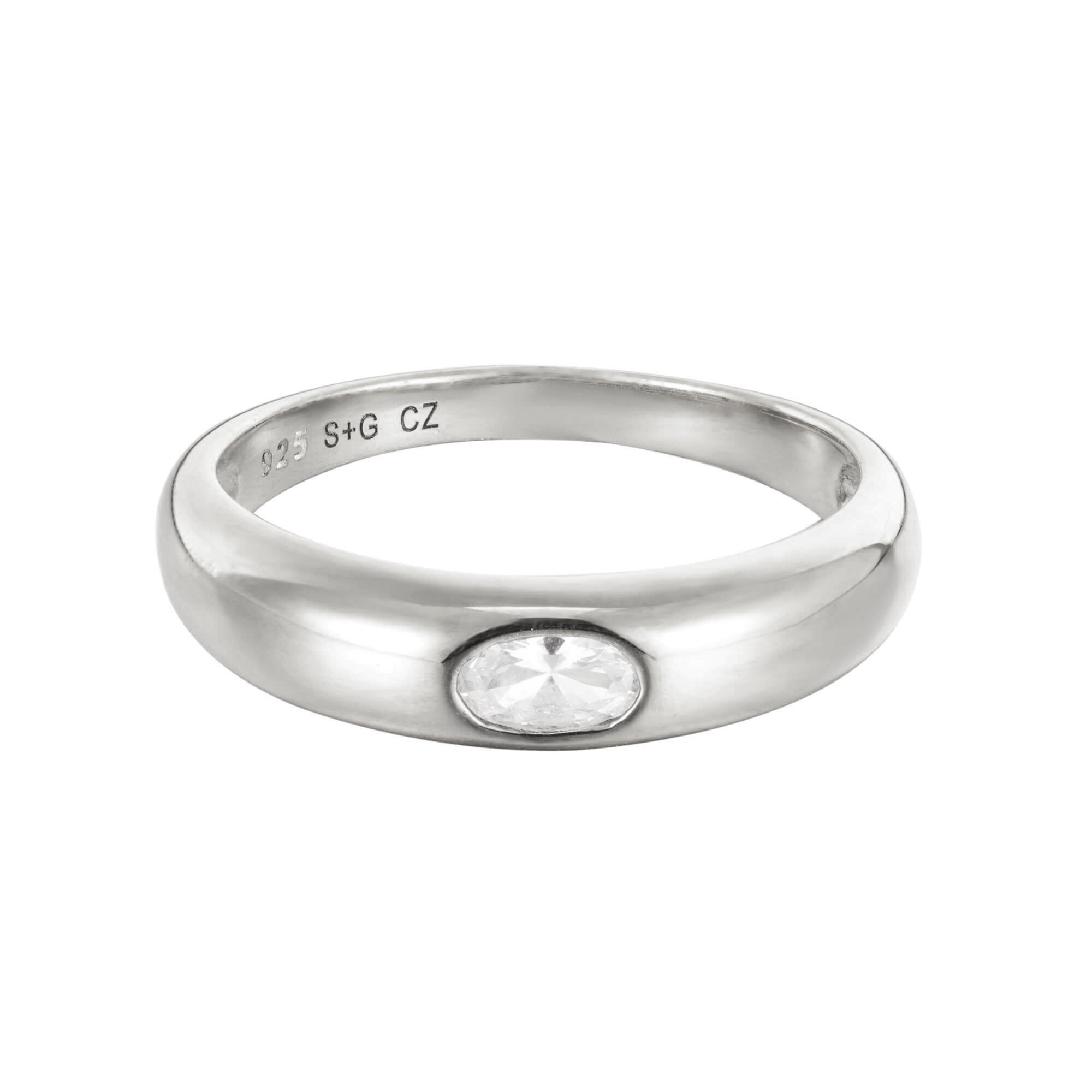 cz domed ring - seol gold