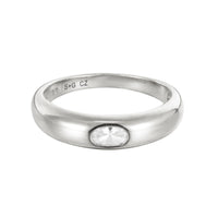 cz domed ring - seol gold