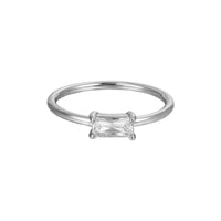 baguette silver ring - seolgold