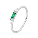 silver - emerald ring - seolgold