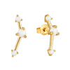 18ct Gold Vermeil opal stud earrings - seolgold