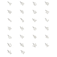 silver alphabet charms - seolgold