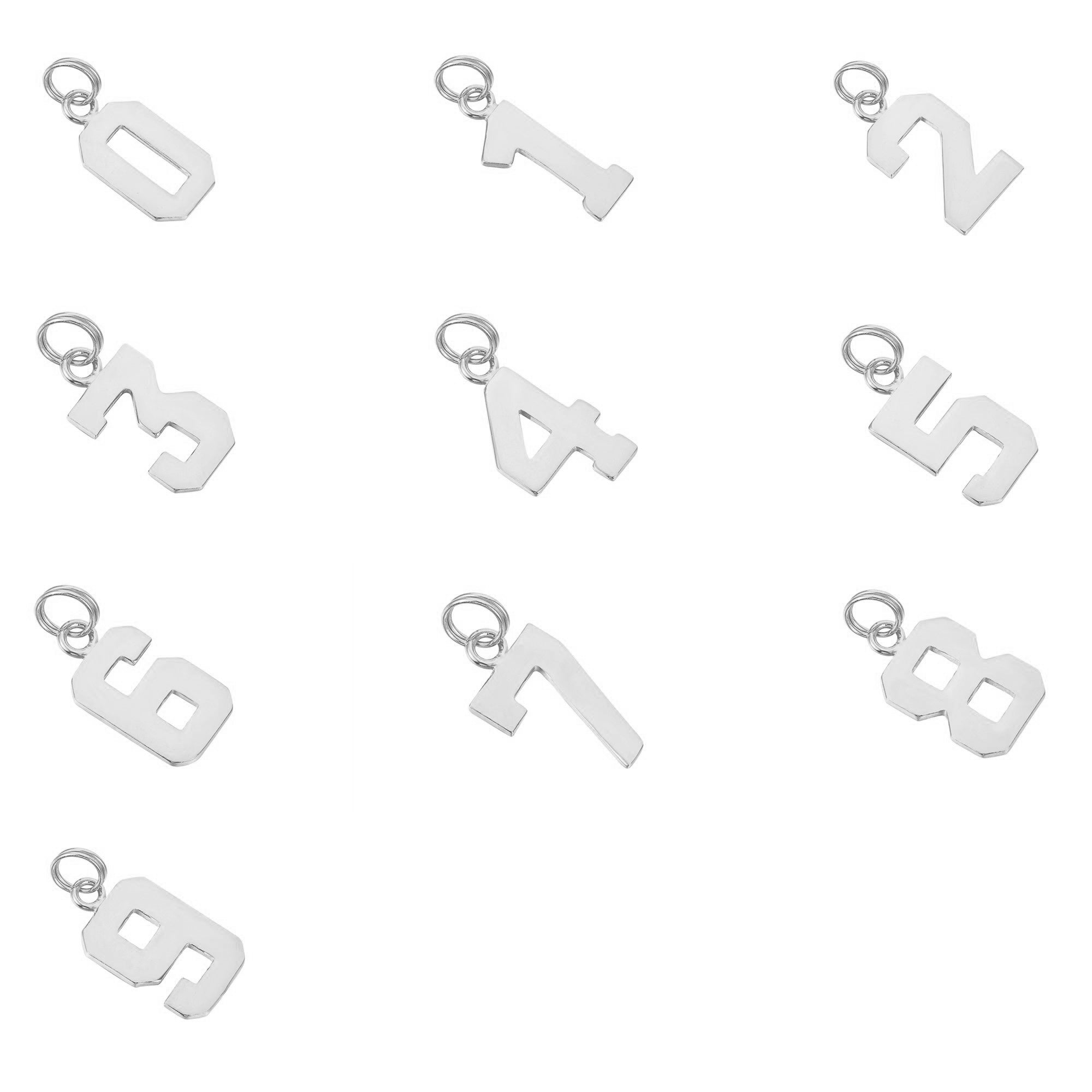 silver number pendant - seolgold