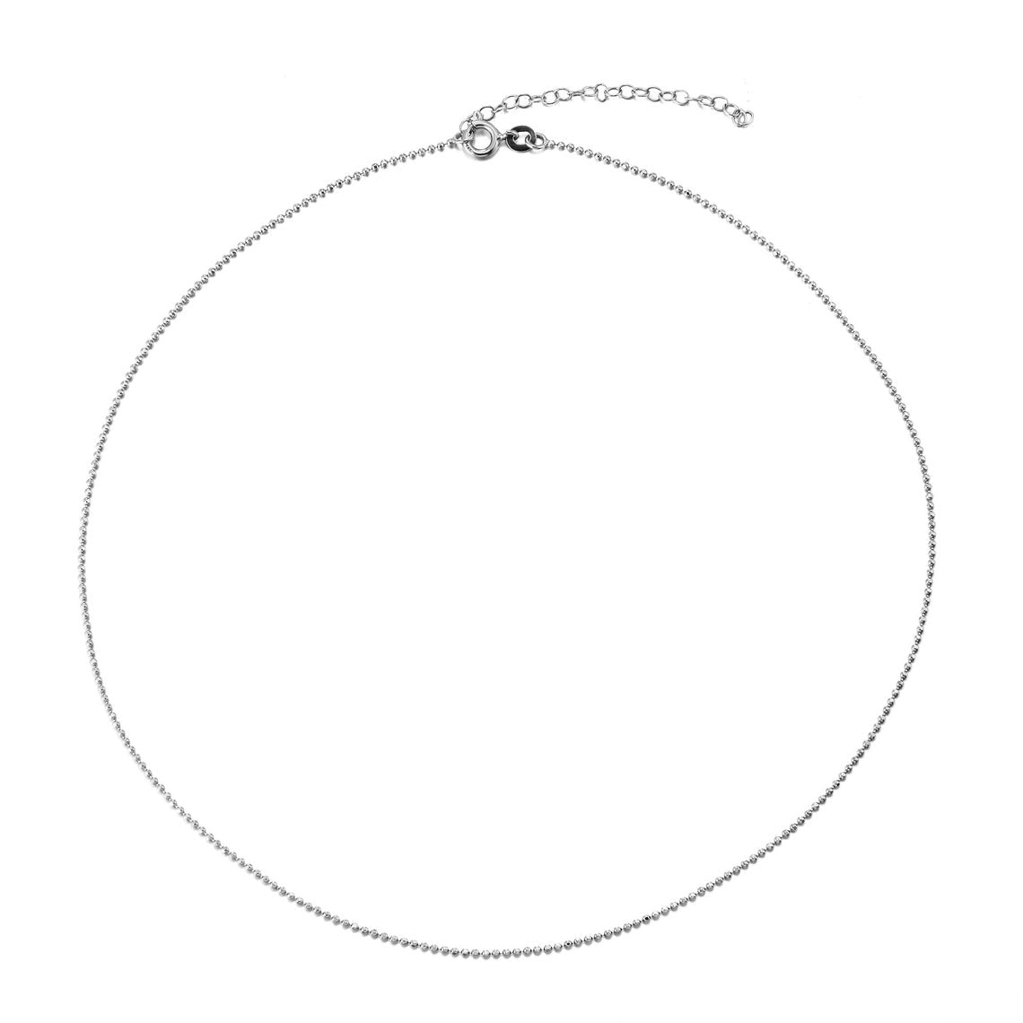 silver ball chain necklace - seolgold