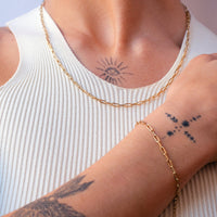 cable chain and bracelet set - seolgold