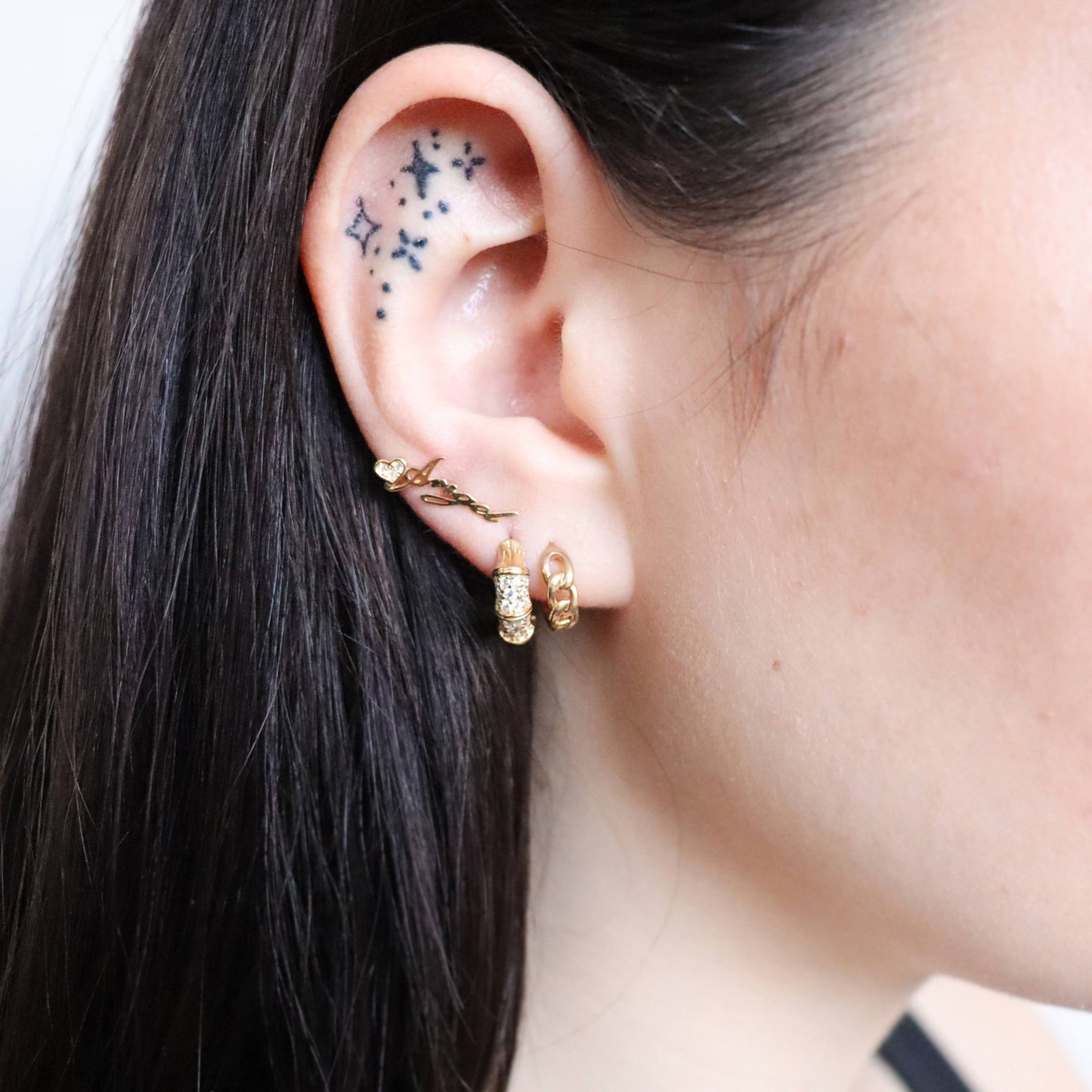chain earrings - seol gold