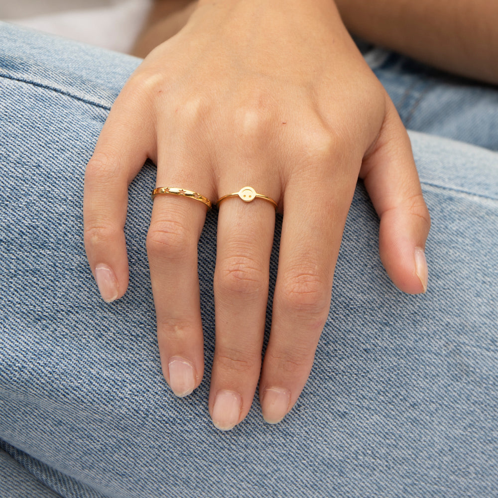Cut-out Star Stacking Ring - seol-gold