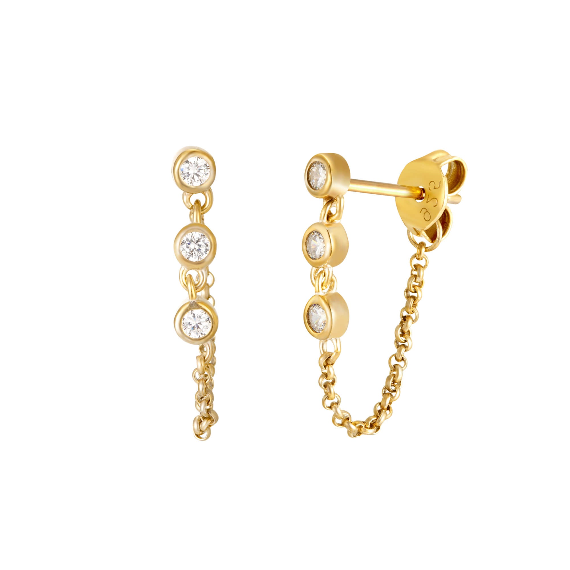 gold stud earring - seolgold