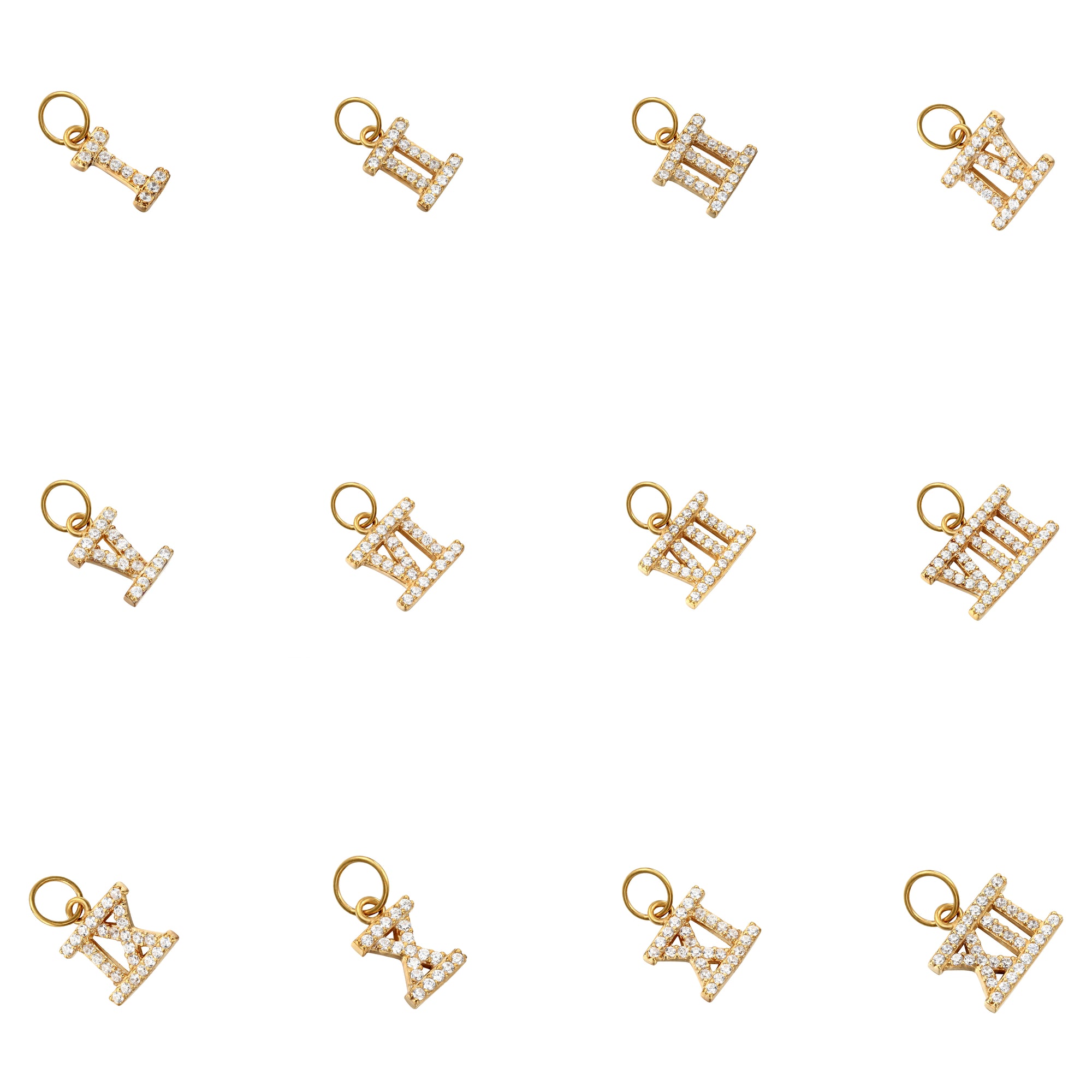 roman numeral charms - seolgold