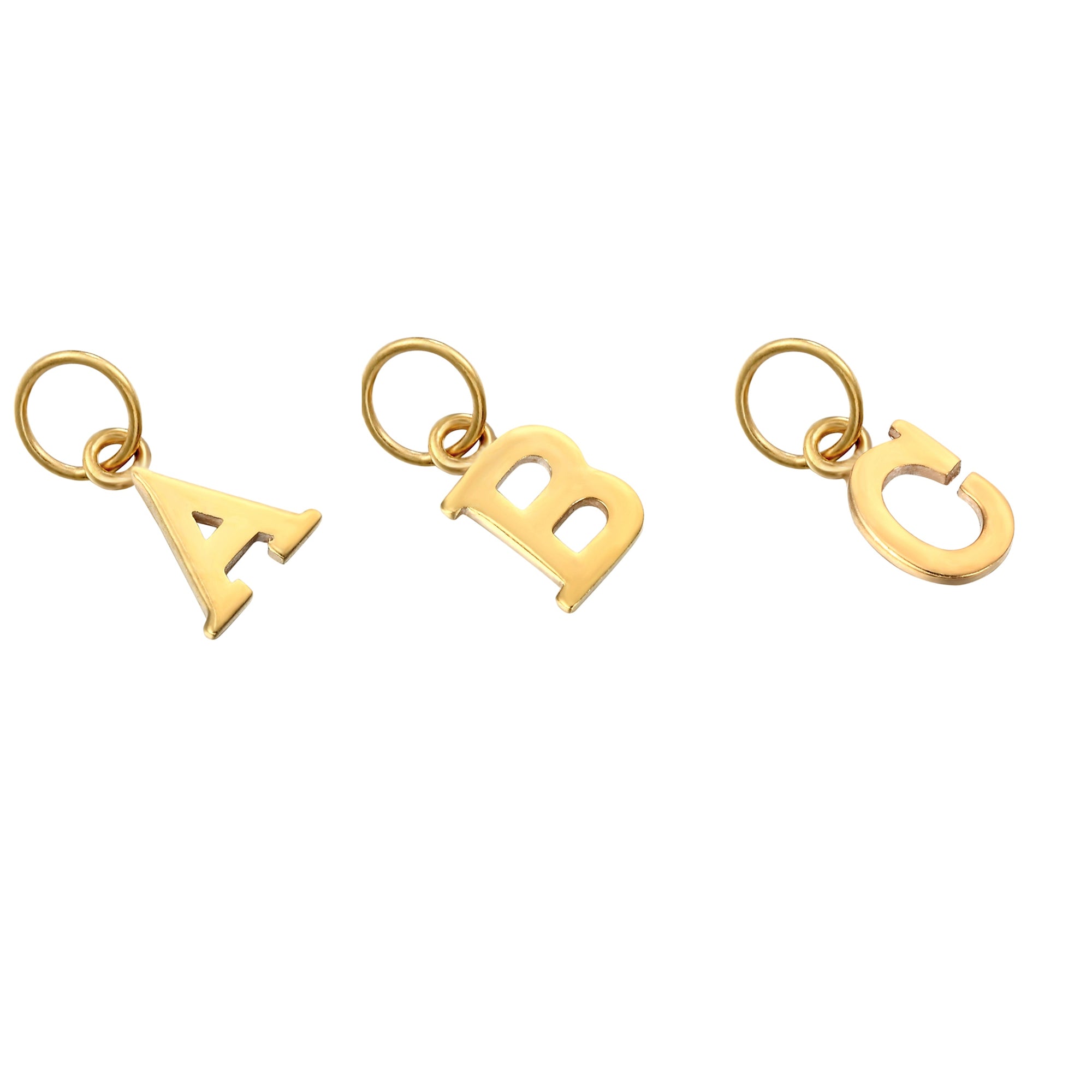 18ct Gold Plated Classic Font Alphabet Letter Charm