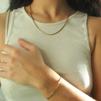 flat snake chain - seolgold