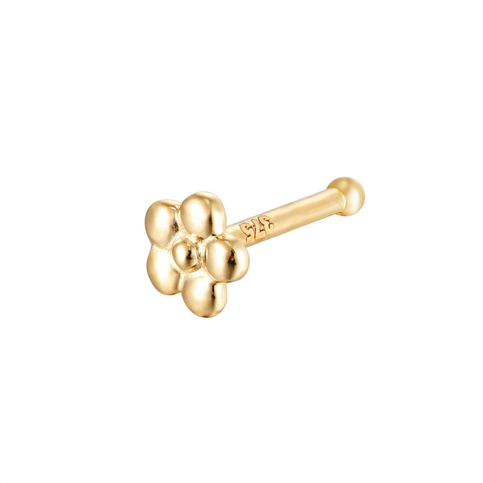 flower nose stud - seol gold