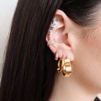18ct Gold Vermeil geometric earrings -s eol gold