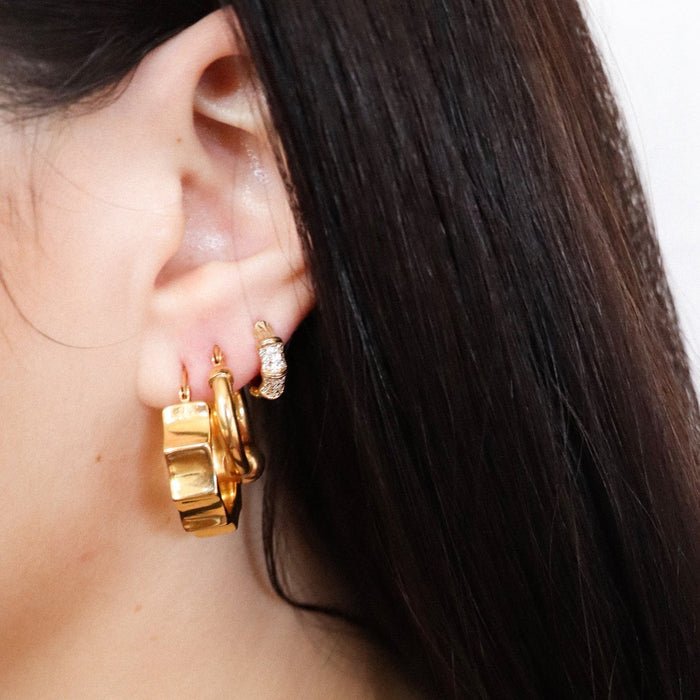 18ct Gold Vermeil chunky hoops -seol gold