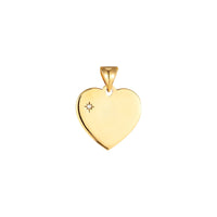 Gold heart - heart pendant - gold pendant - seolgold