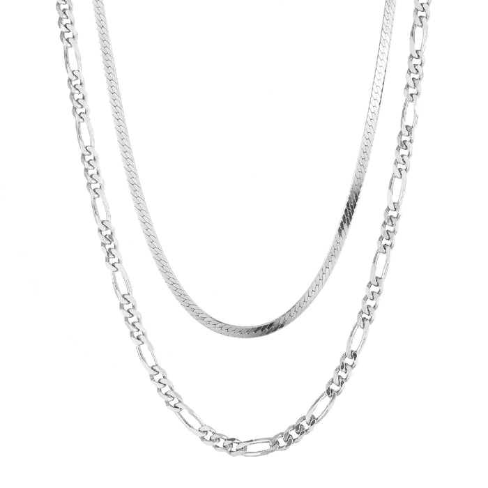herringbone figaro chain - seol gold