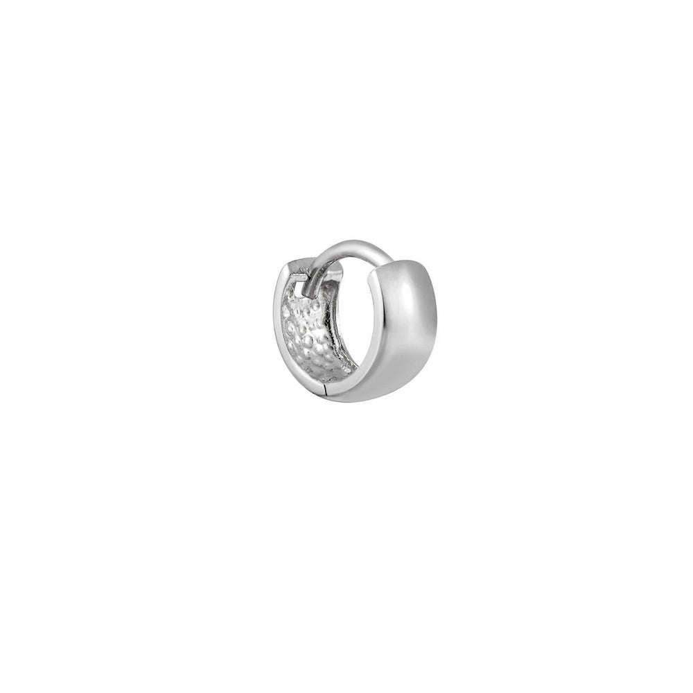 tiny white gold cartilage gold hoop - seolgold