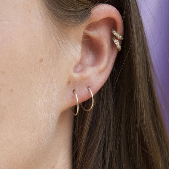 9ct Gold Hoop earrings - seol-gold