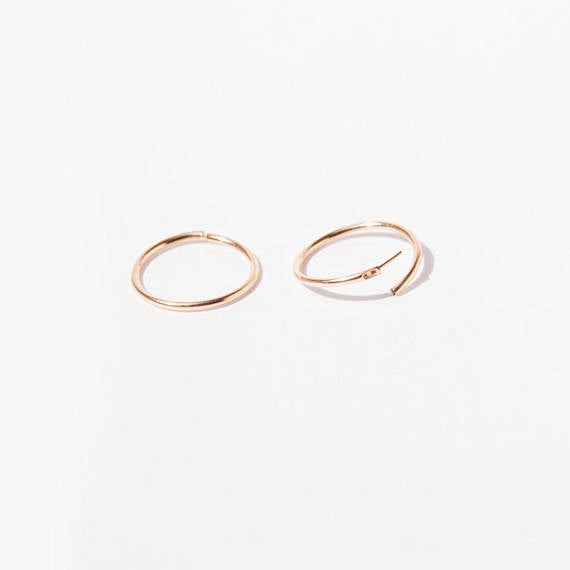 9ct Rose Gold Hoops - seol-gold
